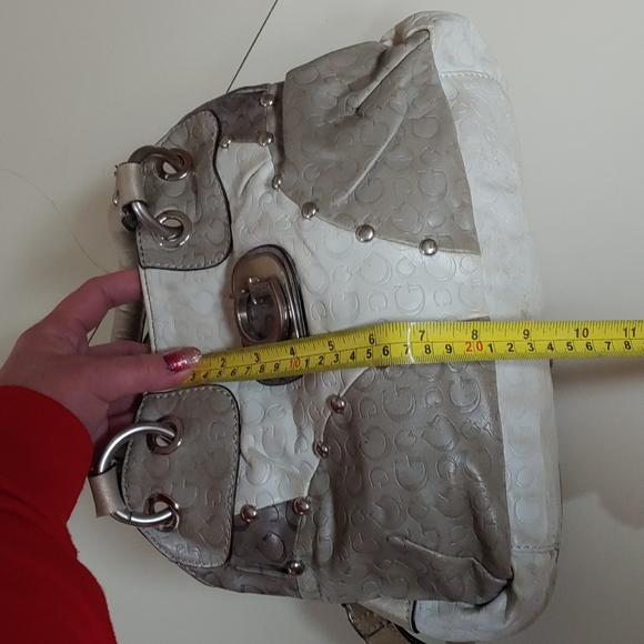 Guess Leather Studded Satchel Bag - Picture 13 of 17